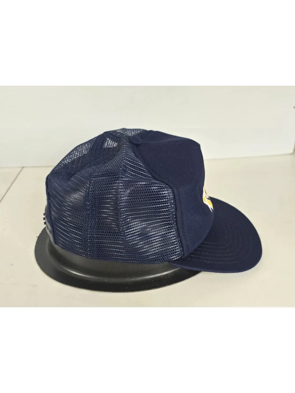 Vintage Free Masons Navy Blue Mesh Trucker Snapback Hat Made In USA NOS